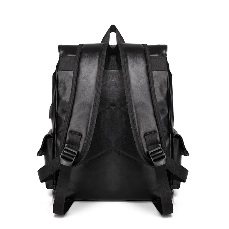 Cross-border wholesale men's business casual laptop bag backpack fashion Korean style men's PU leather backpack