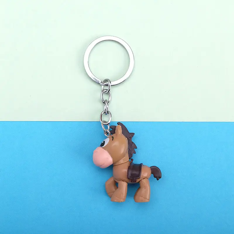 Creative Cartoon Animation Buzz Toy Story Keychain Three-eyed Strange Strawberry Bear Bag Clothing Accessories