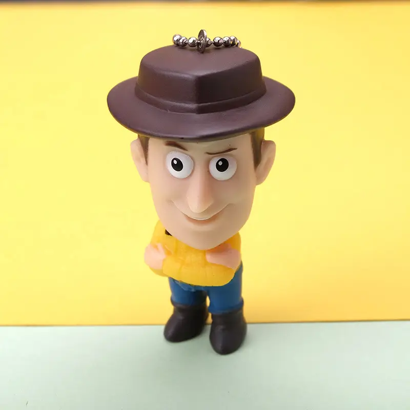 Creative Cartoon Animation Buzz Toy Story Keychain Three-eyed Strange Strawberry Bear Bag Clothing Accessories