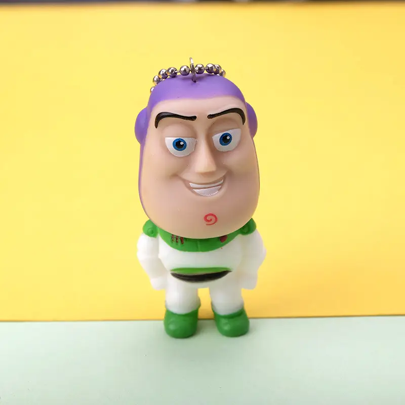 Creative Cartoon Animation Buzz Toy Story Keychain Three-eyed Strange Strawberry Bear Bag Clothing Accessories