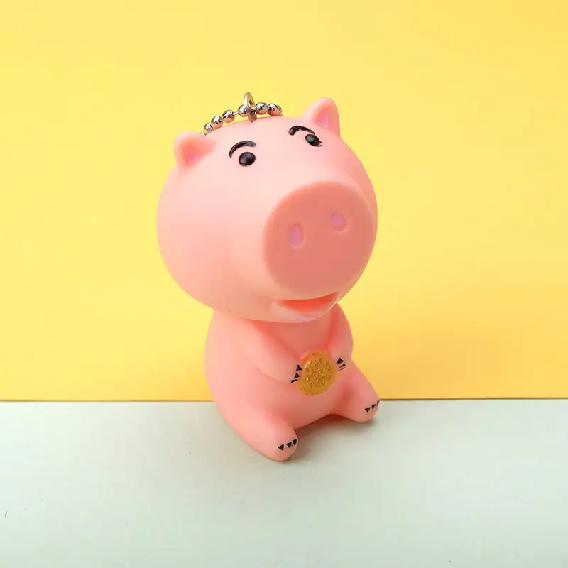 Creative Cartoon Animation Buzz Toy Story Keychain Three-eyed Strange Strawberry Bear Bag Clothing Accessories