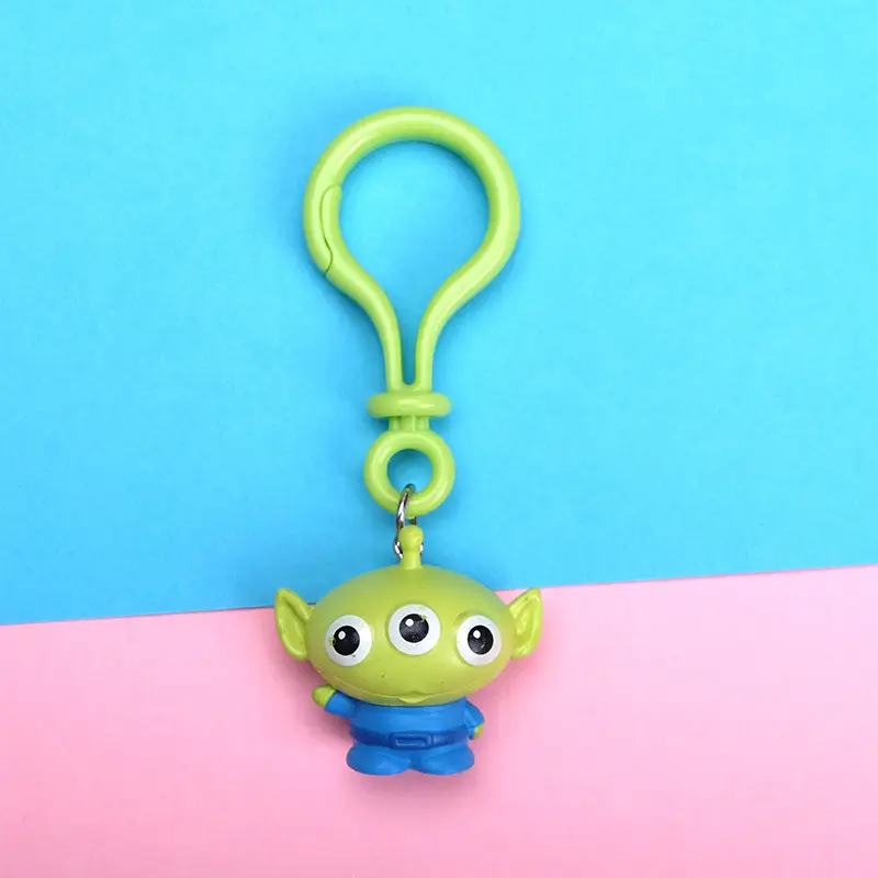 Creative Cartoon Animation Buzz Toy Story Keychain Three-eyed Strange Strawberry Bear Bag Clothing Accessories