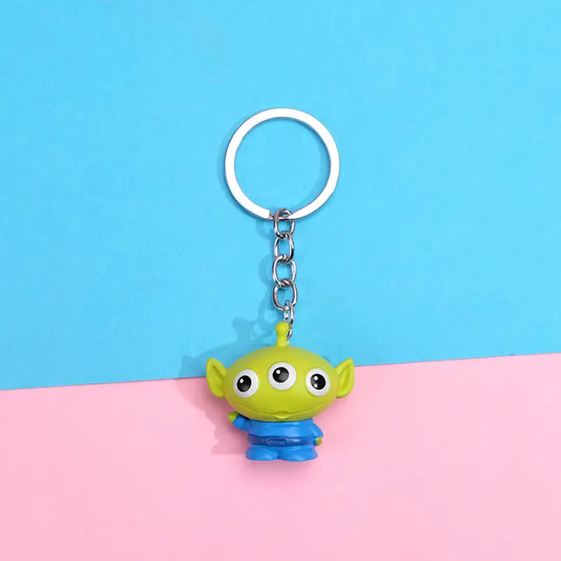 Creative Cartoon Animation Buzz Toy Story Keychain Three-eyed Strange Strawberry Bear Bag Clothing Accessories