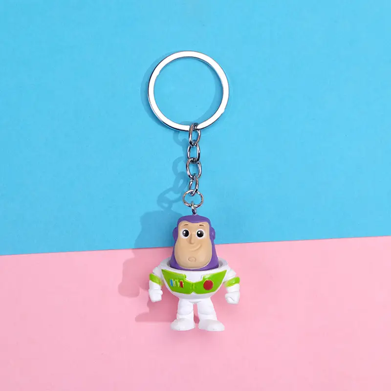 Creative Cartoon Animation Buzz Toy Story Keychain Three-eyed Strange Strawberry Bear Bag Clothing Accessories