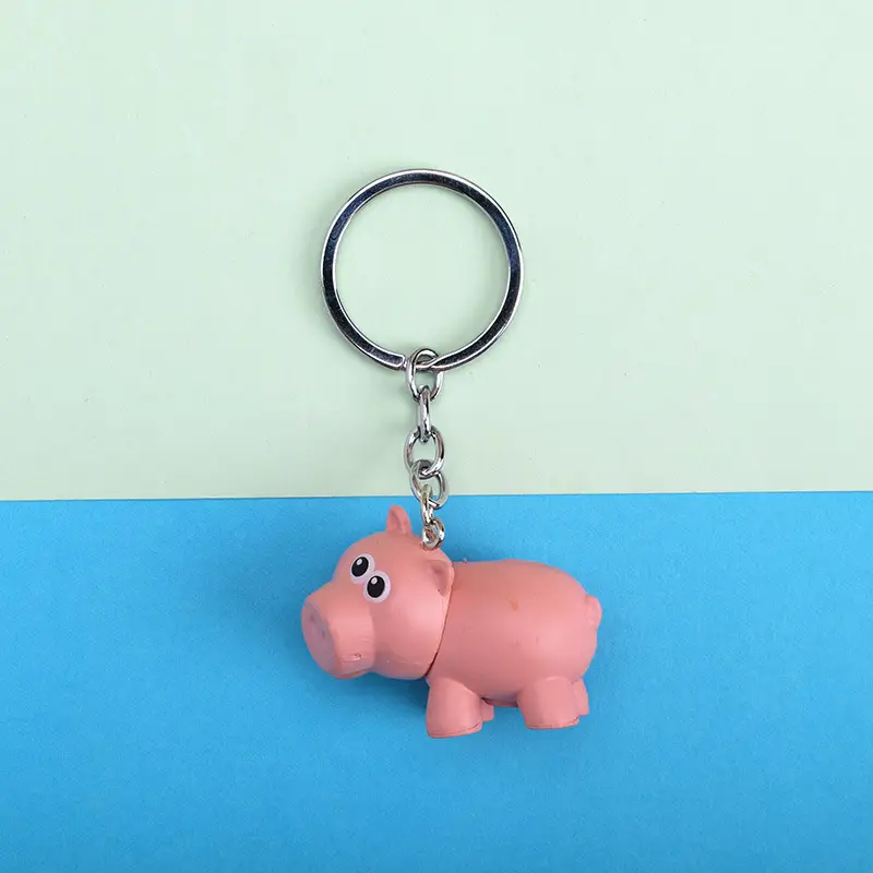 Creative Cartoon Animation Buzz Toy Story Keychain Three-eyed Strange Strawberry Bear Bag Clothing Accessories