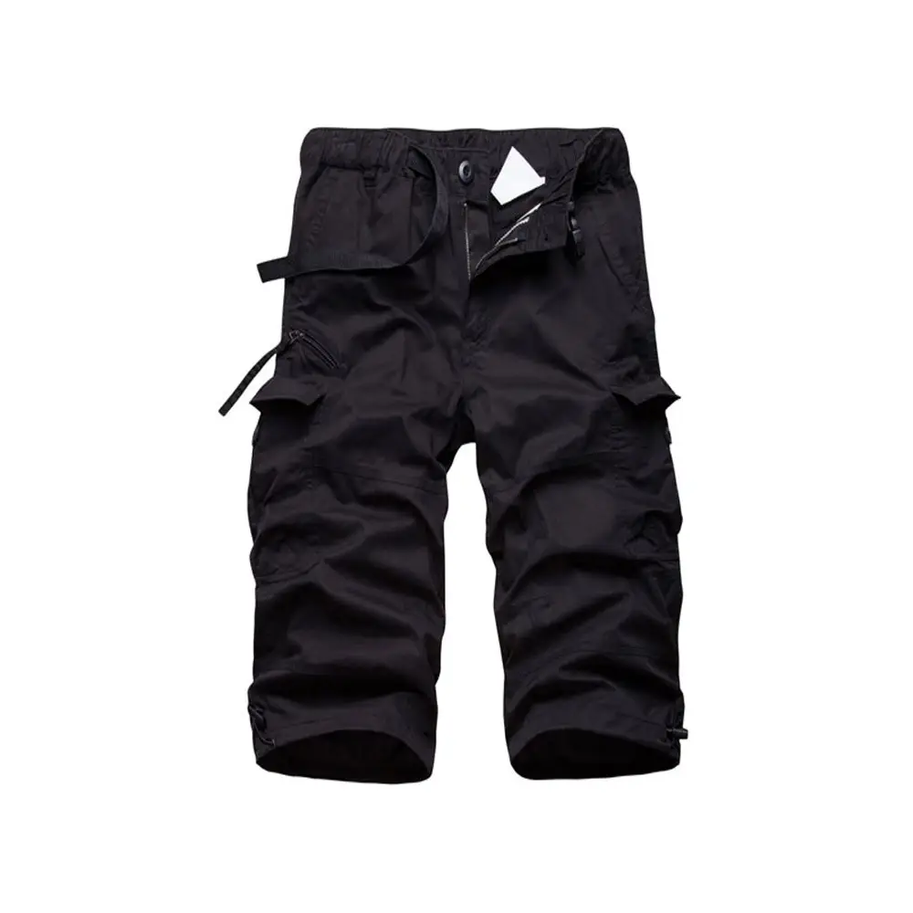 Men's Elastic Waist Cropped Pants 7 Colors - Image 3