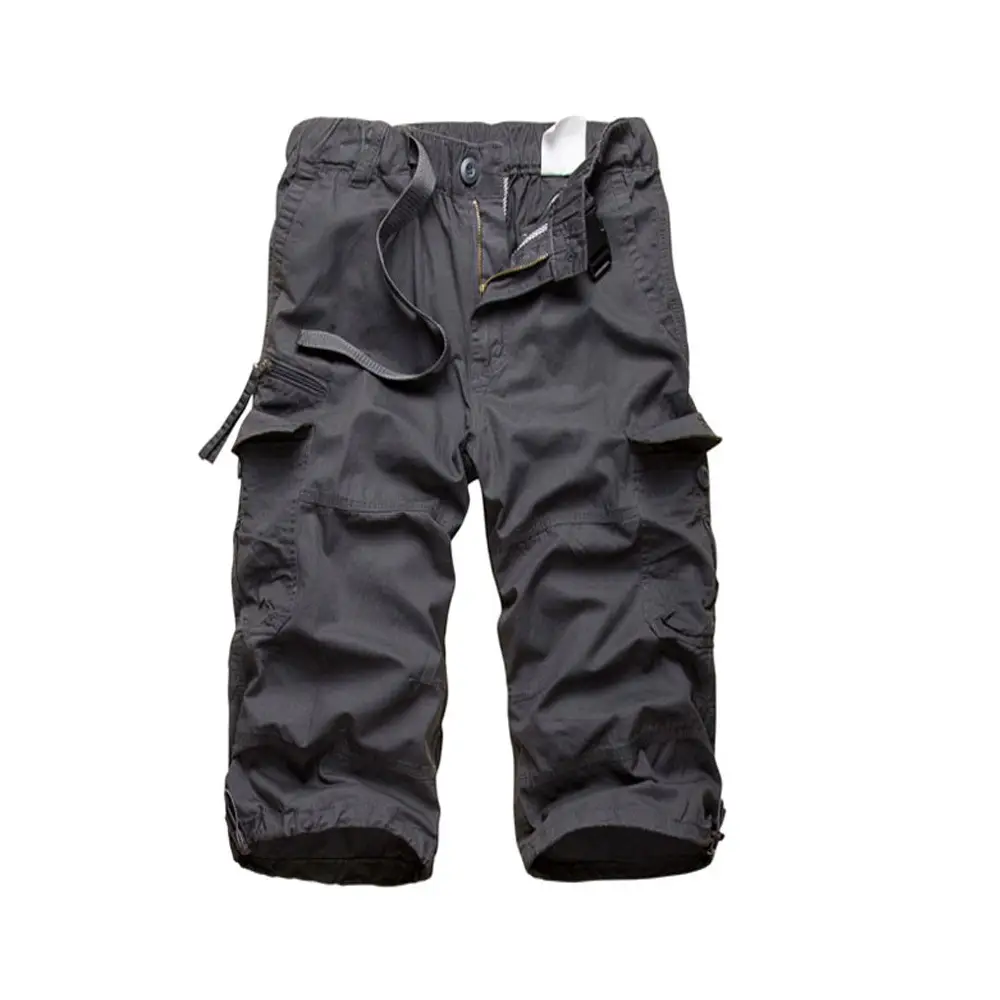 Men's Elastic Waist Cropped Pants 7 Colors - Image 2