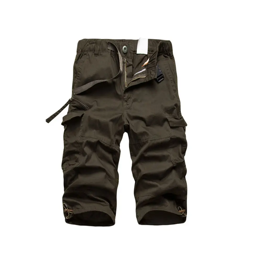Men's Elastic Waist Cropped Pants 7 Colors - Image 4