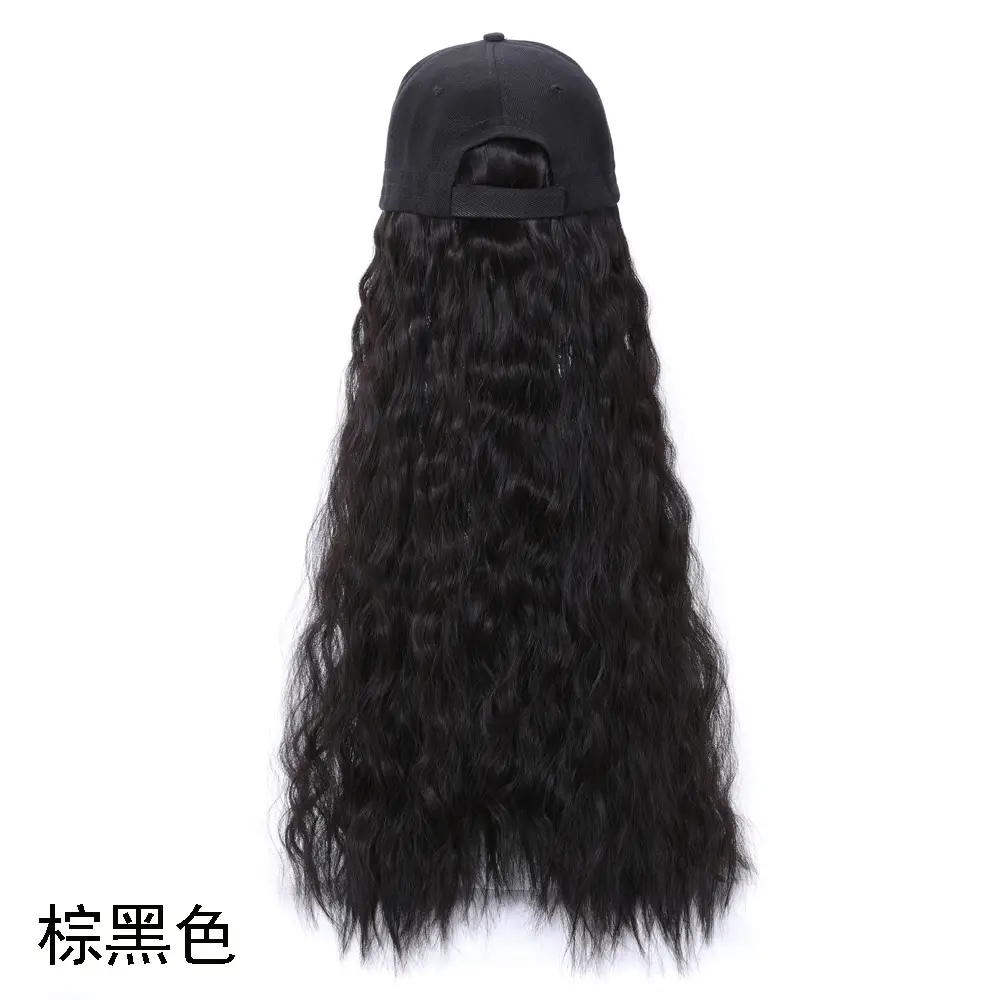 Long Curly Wool Hat Wig Cap for Women - Image 5