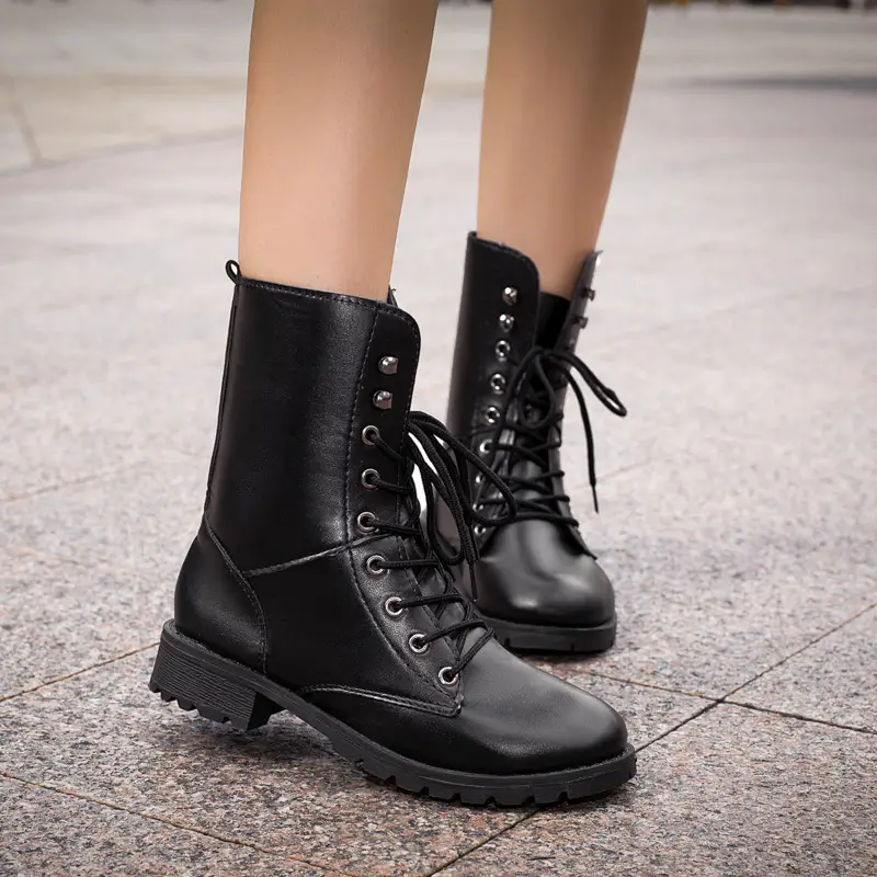 Silver Soul Bantian Silver cos boots silver Mulberry shoes ShenWei high-top Universal Martin boots shenle men's and women's black boots - Image 2
