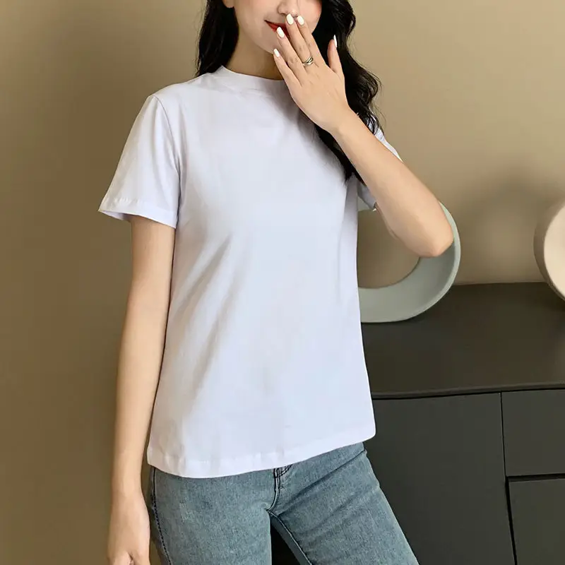 Women Cotton Slim Fit Pullover Top Summer Wear - Image 4