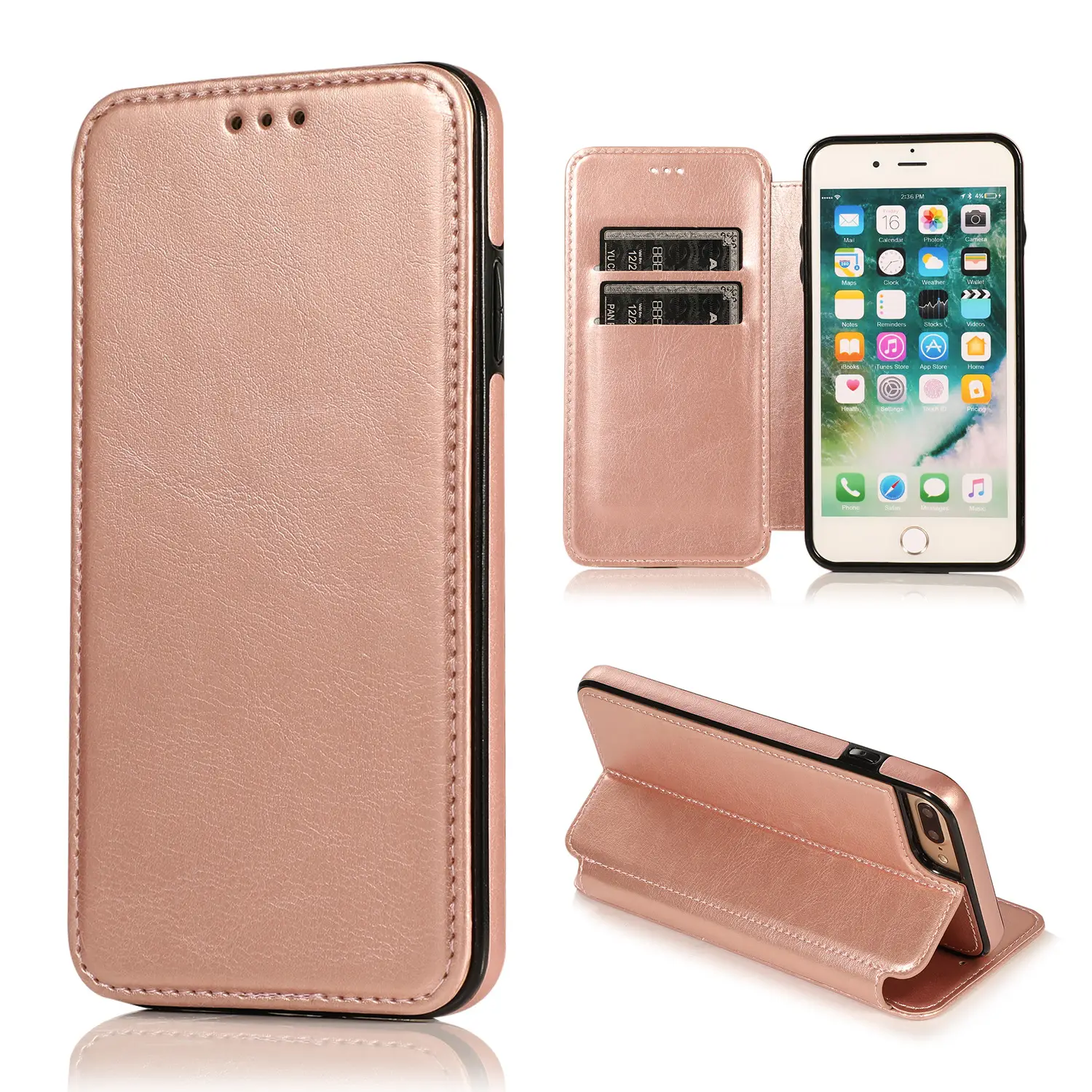 Red Leather iPhone 15 Pro Max Mobile Phone Case - Image 5