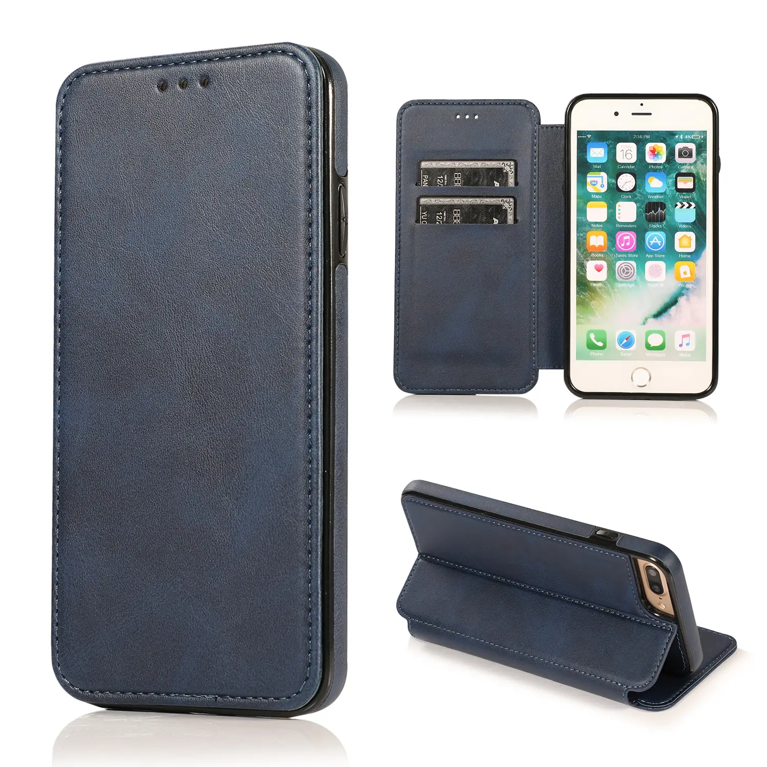 Red Leather iPhone 15 Pro Max Mobile Phone Case - Image 4
