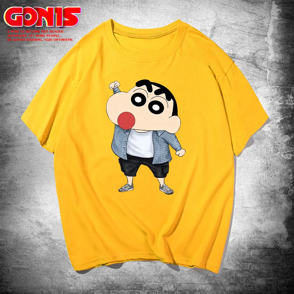 Men White Cartoon T-Shirt Couple Half Sleeve Summer Wear