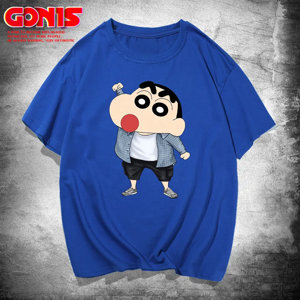 Men White Cartoon T-Shirt Couple Half Sleeve Summer Wear