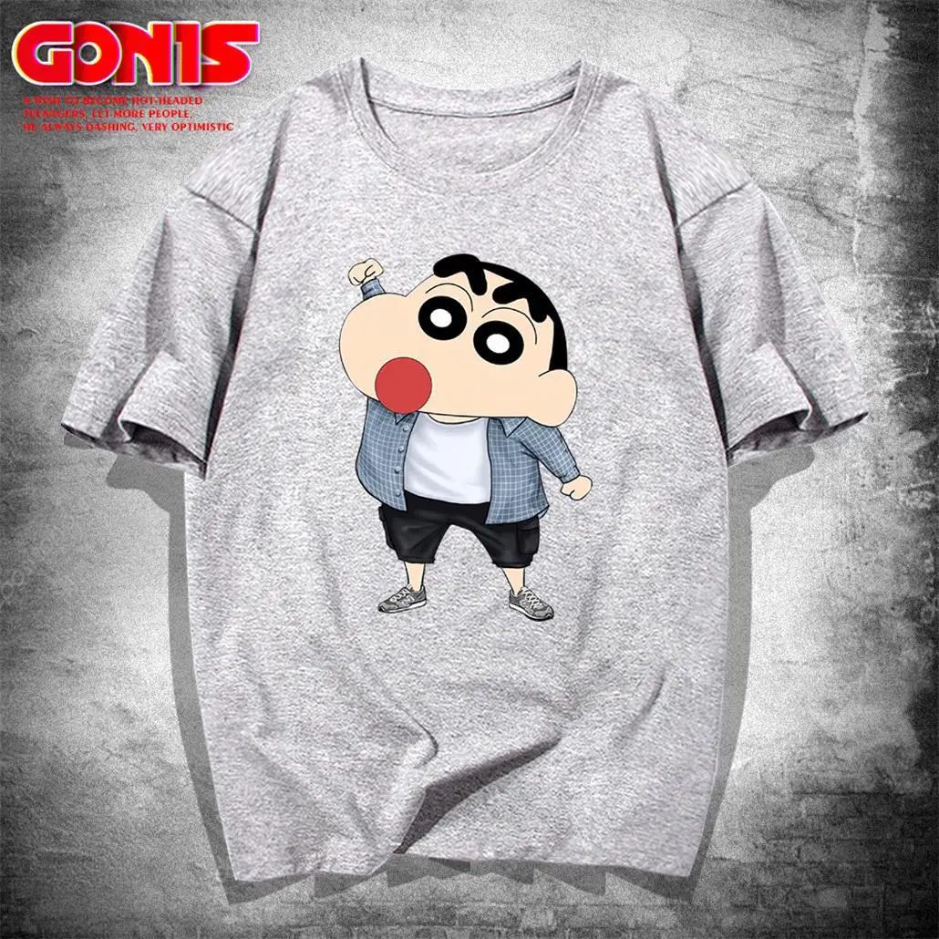 Men White Cartoon T-Shirt Couple Half Sleeve Summer Wear