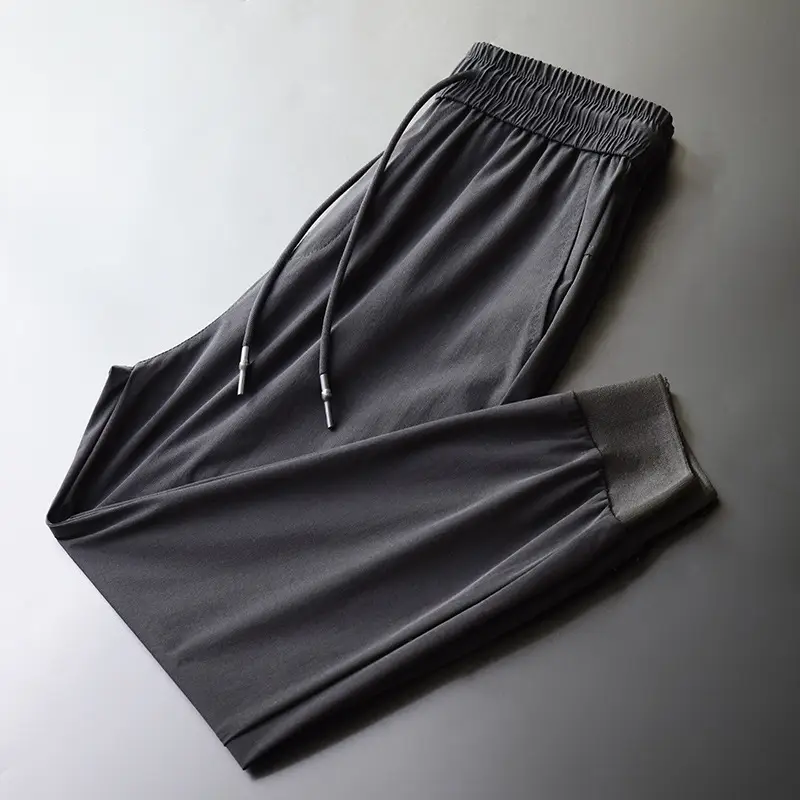 Men's Ice Silk Slim Fit Ankle Pants - Image 2