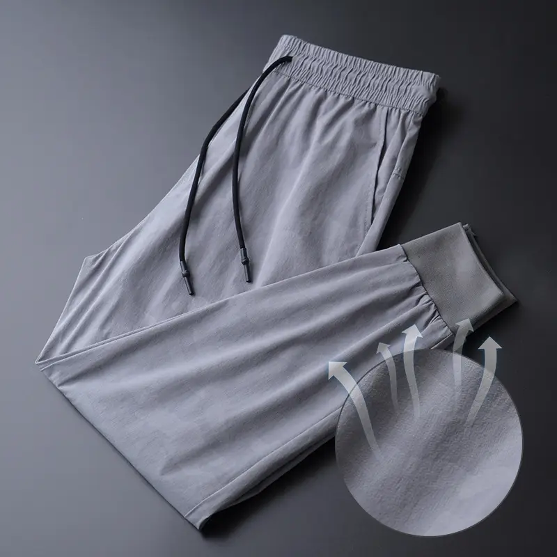 Men's Ice Silk Slim Fit Ankle Pants - Image 4