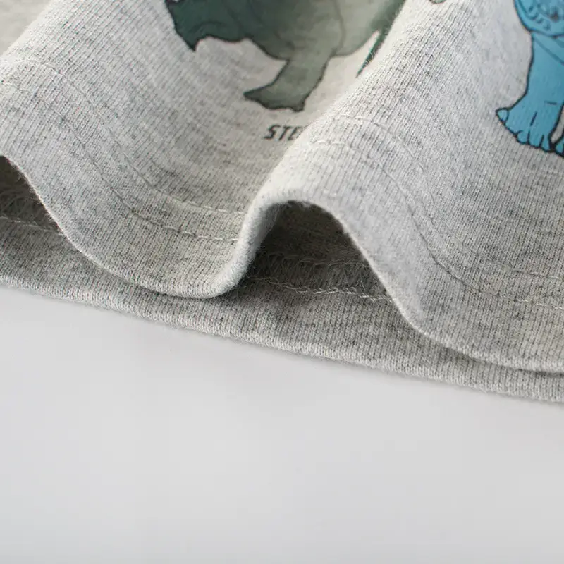 Dinosaur Print Long Sleeve T-Shirt for Boys Grey