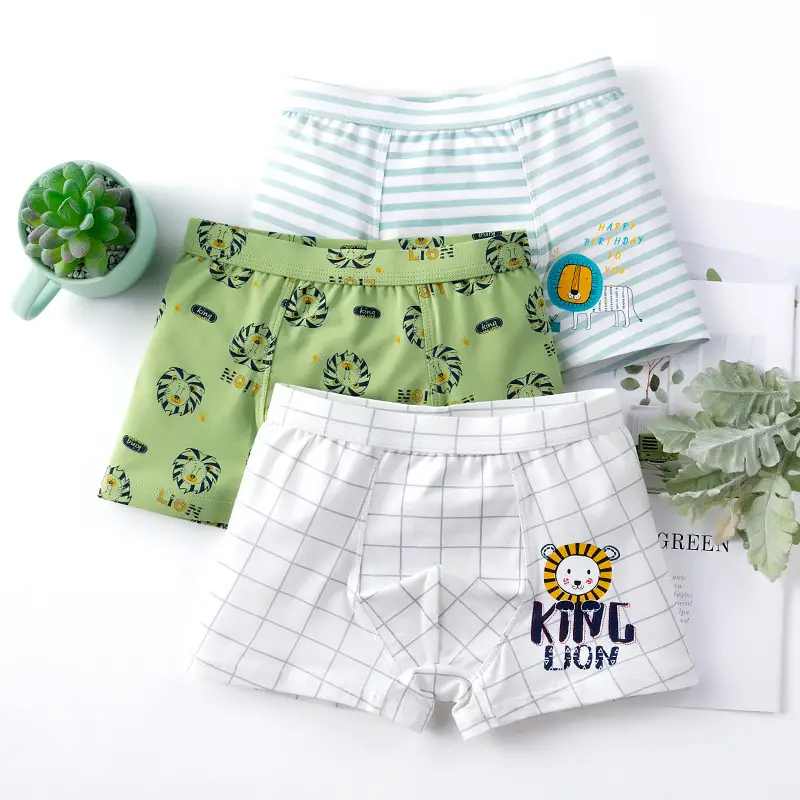Boys' underwear children's cotton 50 boxers boys' boxer shorts middle and big children's triangle underwear children's cartoon