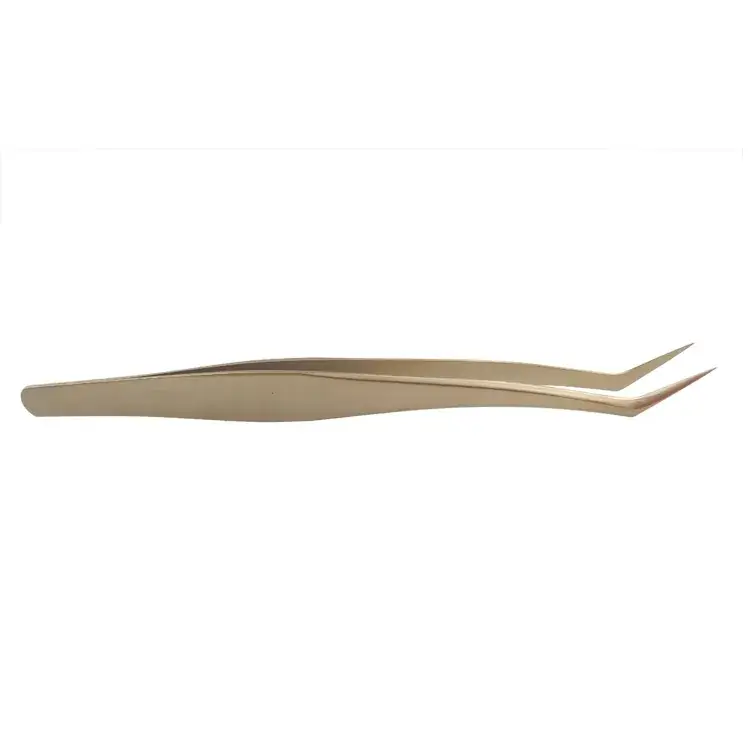 Huiheng Pearl Golden Eyelash Tweezers Long Mouth Grafting