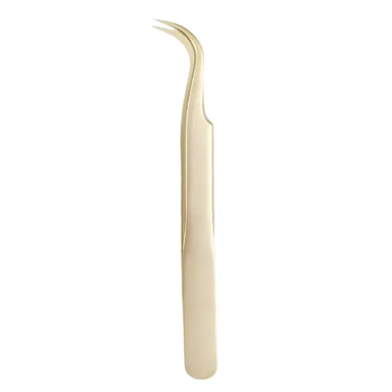 Huiheng Pearl Golden Eyelash Tweezers Long Mouth Grafting