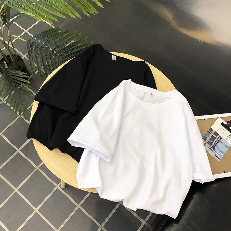 Men White Cotton Round Neck T-Shirt Summer - Image 4