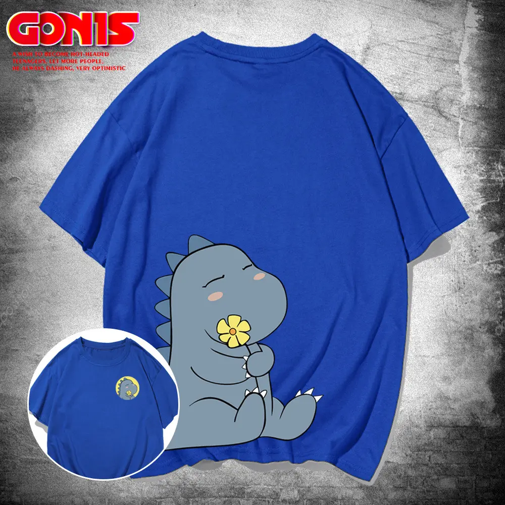 Japanese Dinosaur T-Shirt White Loose Fit - Image 5