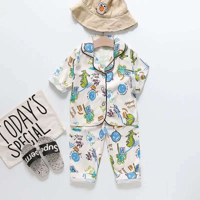 A Set of Satin Fabric Children's Clothing for Boys and Girls, Long-Sleeved Solid Color Pajamas, Home Wear, Parent-Child Matching Outfits, Trendy Style