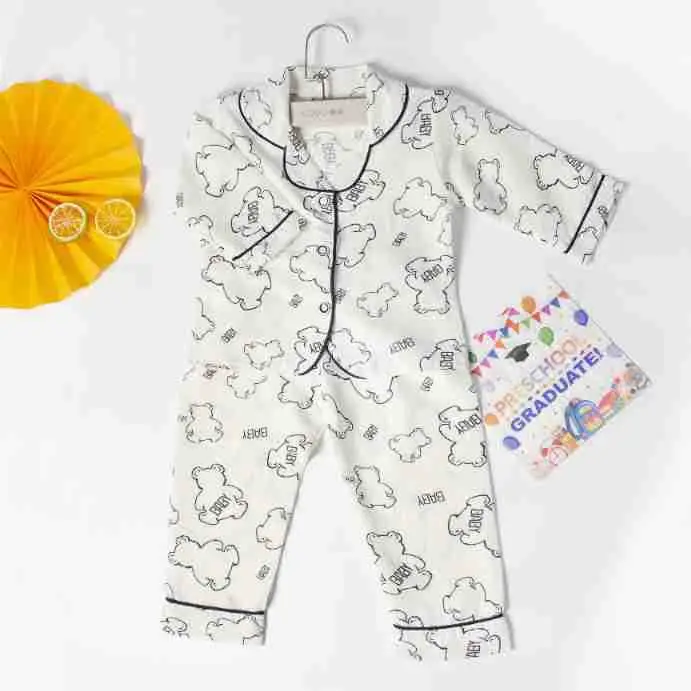 A Set of Satin Fabric Children's Clothing for Boys and Girls, Long-Sleeved Solid Color Pajamas, Home Wear, Parent-Child Matching Outfits, Trendy Style