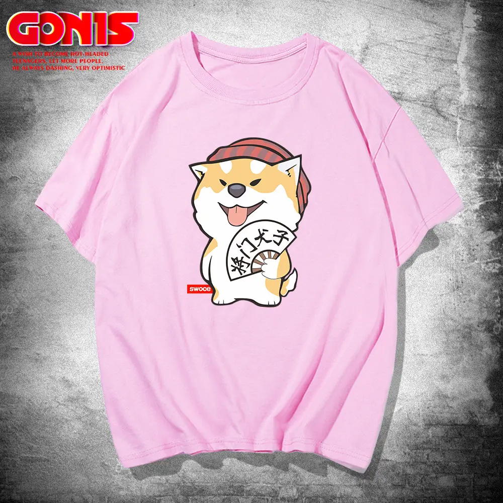 Men Grey Dog Cartoon T-Shirt Half Sleeve Summer - Image 8
