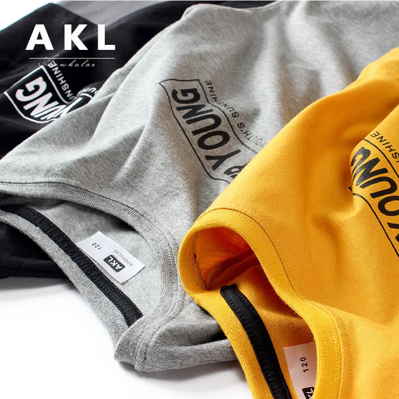 2026 Korean Style Boys Long Sleeve T-Shirt Grey Black Cotton - Image 19