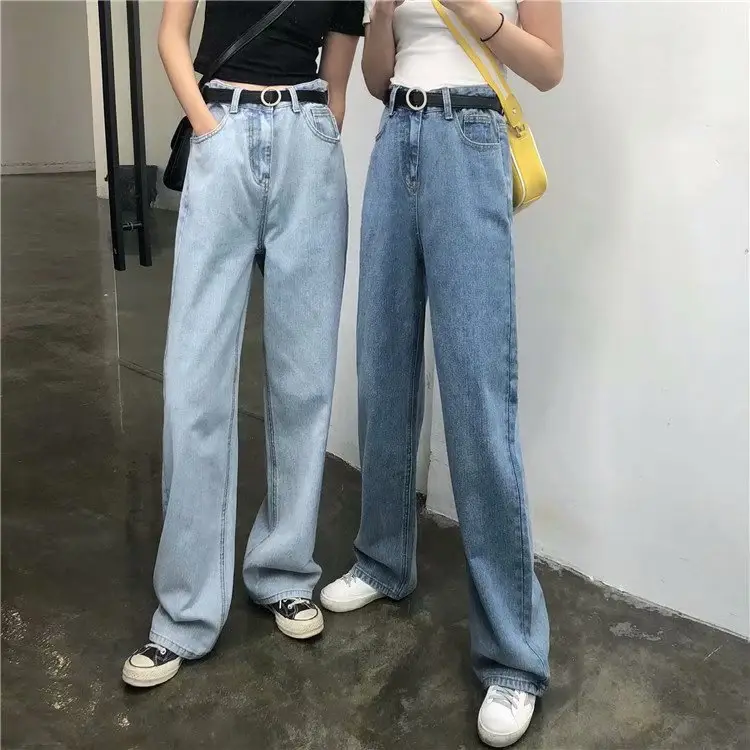 Women's Wide Leg High Waist Jeans Slimming Loose Fit - Image 10