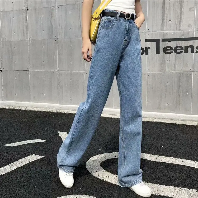 Women's Wide Leg High Waist Jeans Slimming Loose Fit - Image 3