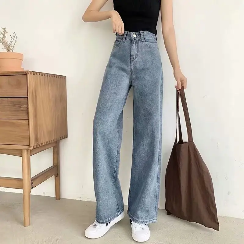 Women's Wide Leg High Waist Jeans Slimming Loose Fit - Image 5