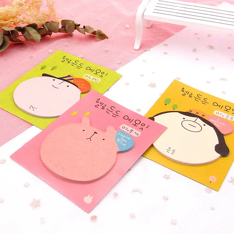 Korean cartoon avatar snowman with card N times Student Learning Office prize Avatar Post-It sticker logo