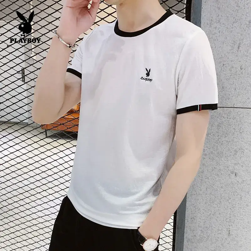 Men Black Pure Cotton Slim Fit T-Shirt - Image 5