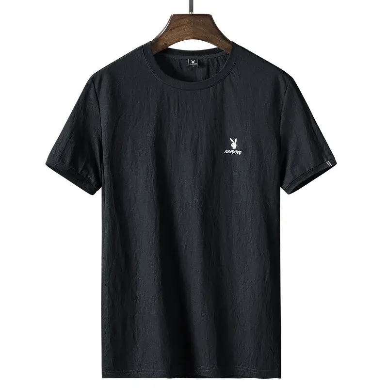 Men Black Pure Cotton Slim Fit T-Shirt - Image 8