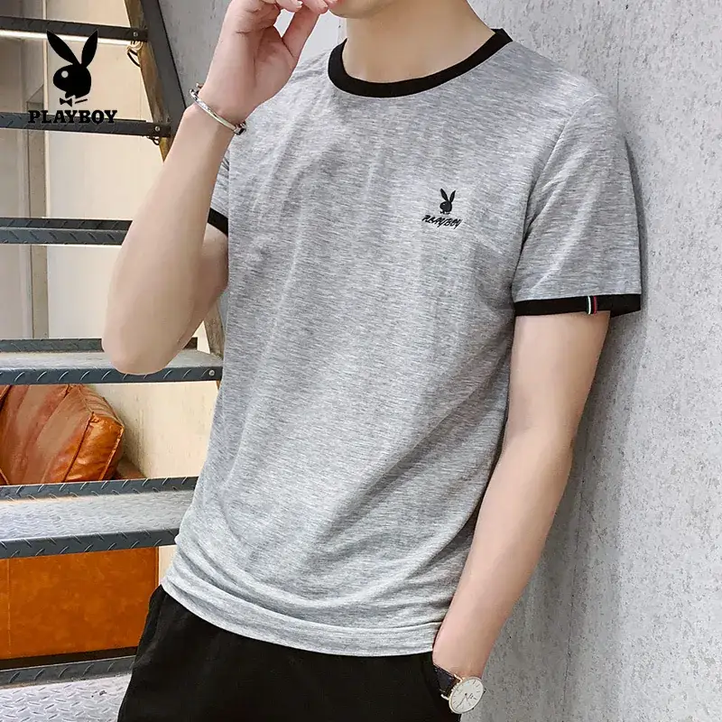 Men Black Pure Cotton Slim Fit T-Shirt - Image 2