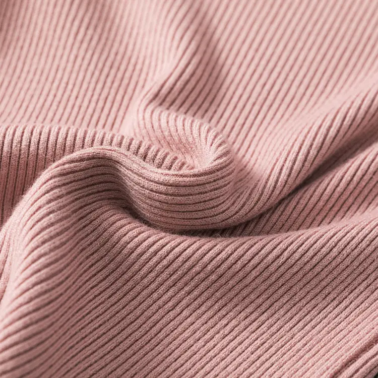 Women's Long Sleeve Red Knit Turtleneck Shirt — feature 25