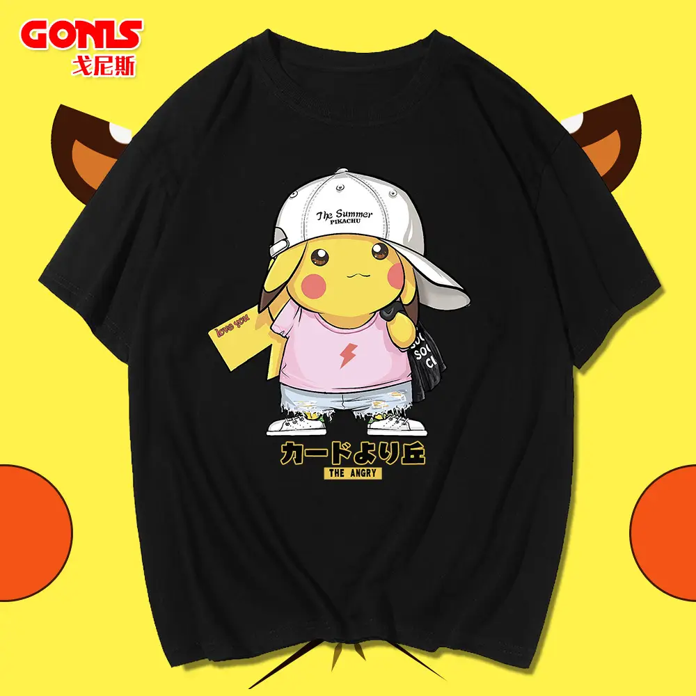 Blue Pikachu Cartoon T-Shirt for Men Women Summer Casual Wear - Image 8