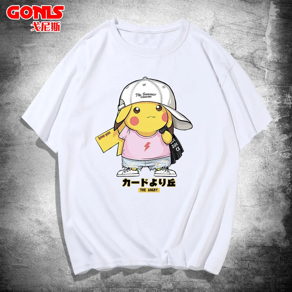 Blue Pikachu Cartoon T-Shirt for Men Women Summer Casual Wear - Image 10