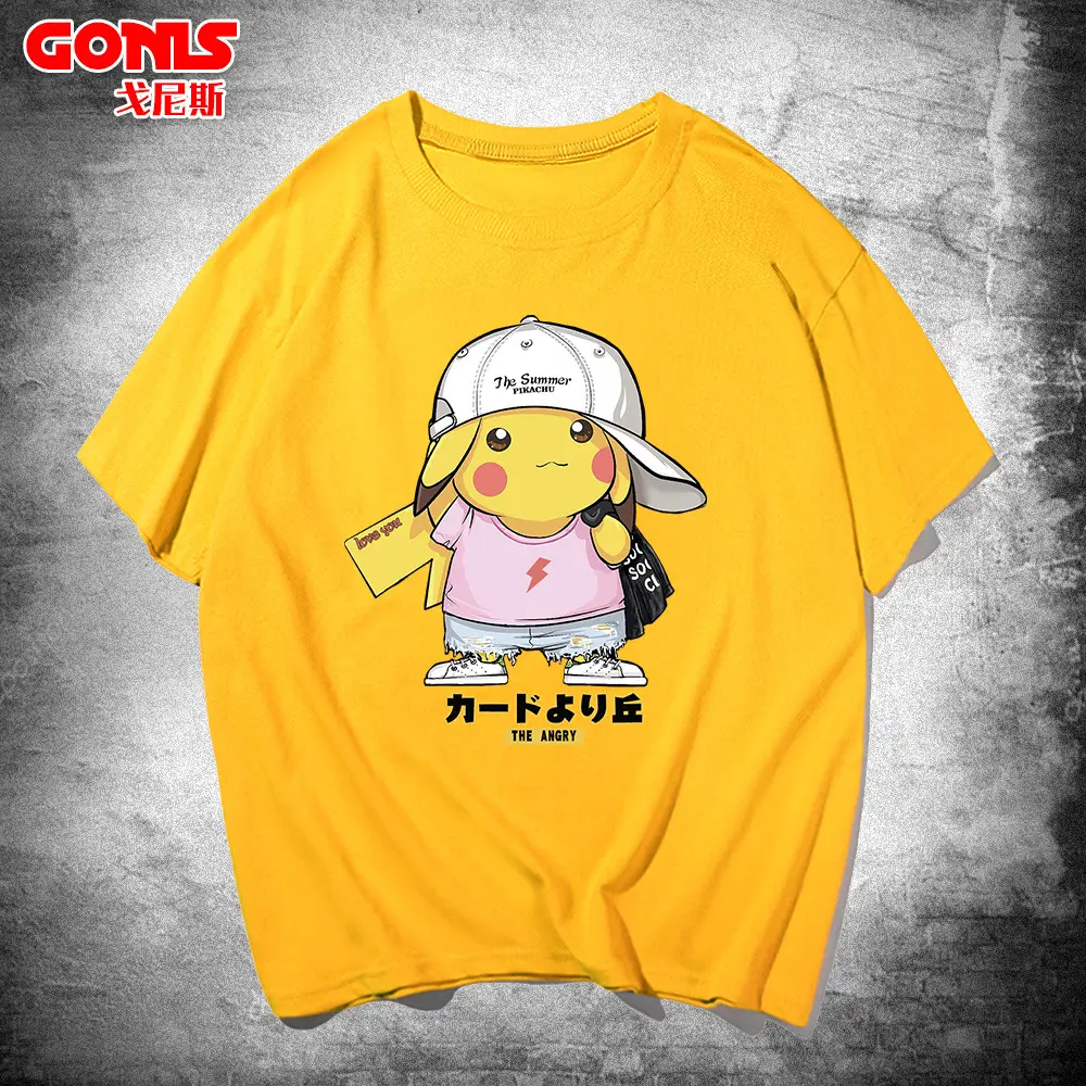 Blue Pikachu Cartoon T-Shirt for Men Women Summer Casual Wear - Image 3