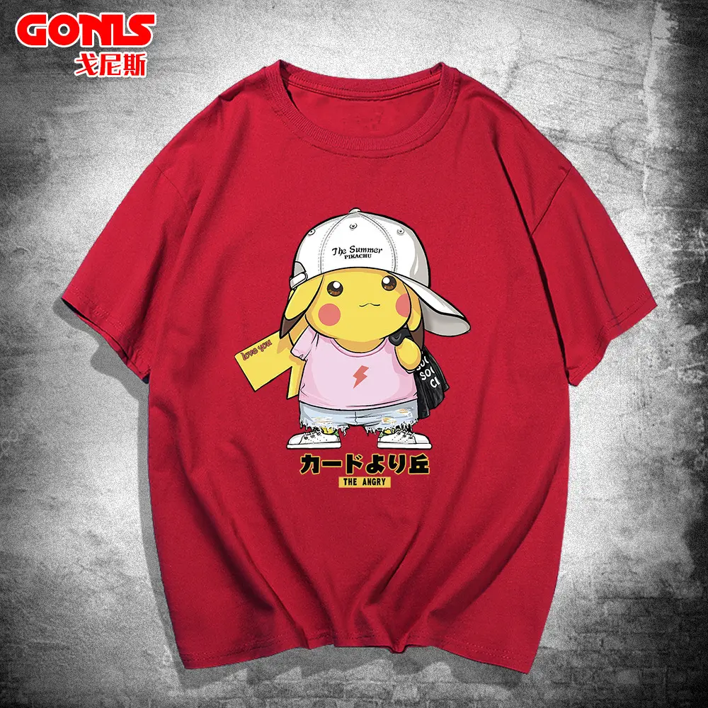 Blue Pikachu Cartoon T-Shirt for Men Women Summer Casual Wear - Image 4