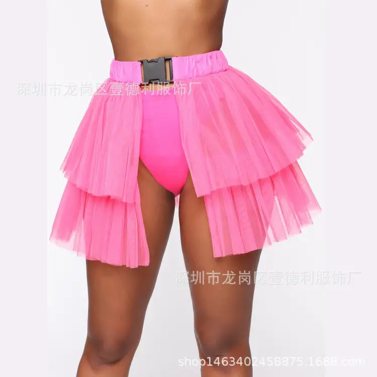 Neon Faux Fur Ponte Skirt 2021 Hot Selling