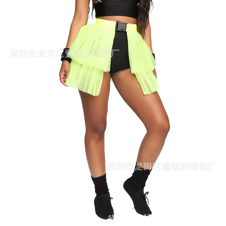 Neon Faux Fur Ponte Skirt 2021 Hot Selling