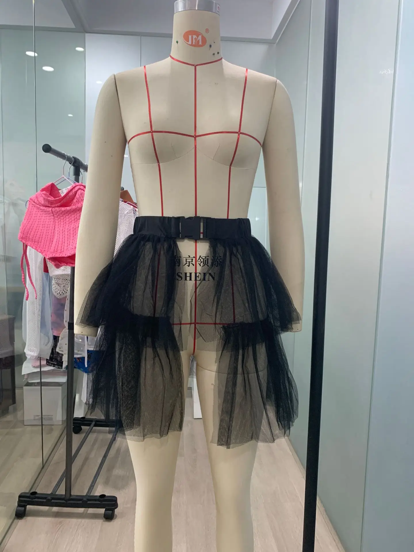 Neon Faux Fur Ponte Skirt 2021 Hot Selling