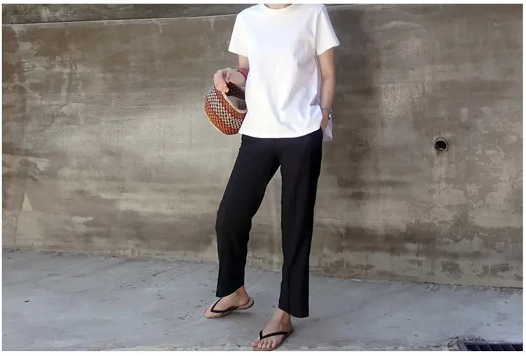 White Korean Style Puffy Top Cotton Summer Top — feature 42