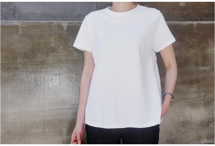 White Korean Style Puffy Top Cotton Summer Top — feature 44