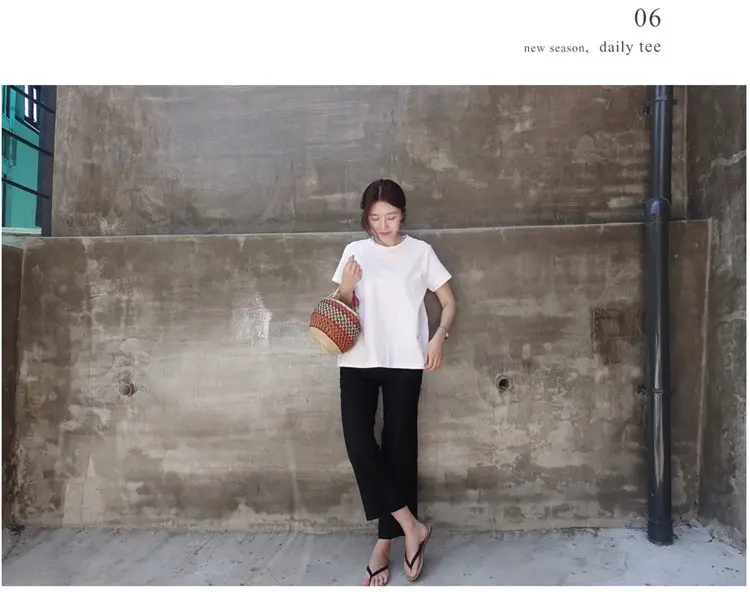 White Korean Style Puffy Top Cotton Summer Top — feature 56